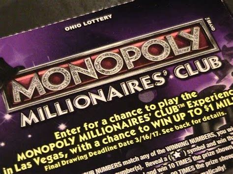 monopoly millionaire scratchcard|Monopoly Millionaires' Club .